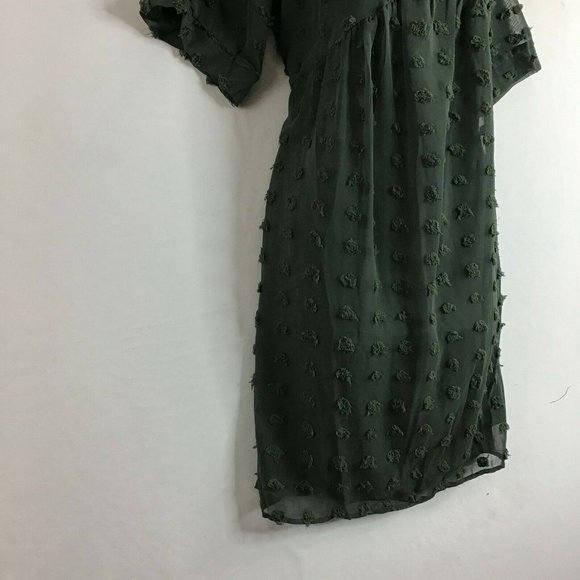 Sucrefas Women's Green Floral V Neck Short Sleeve Casual Tunic Top Size M - Picture 3 of 12